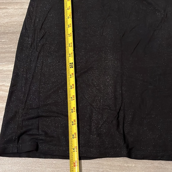 Black & Gold Shimmer Low-back Tee Dress - Picture 10 of 10